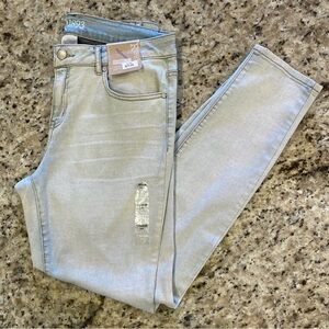 New R1893 Light Blue Distressed Wash Low Rise Slim Leg Skinny Jeans